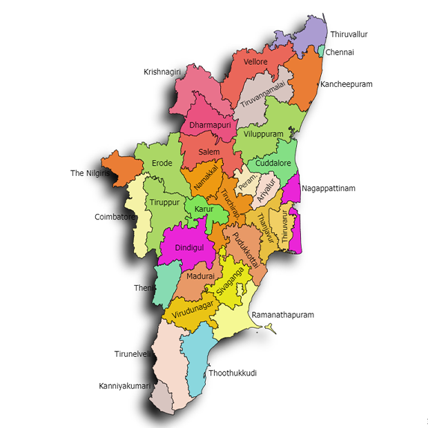 Tamil nadu map
